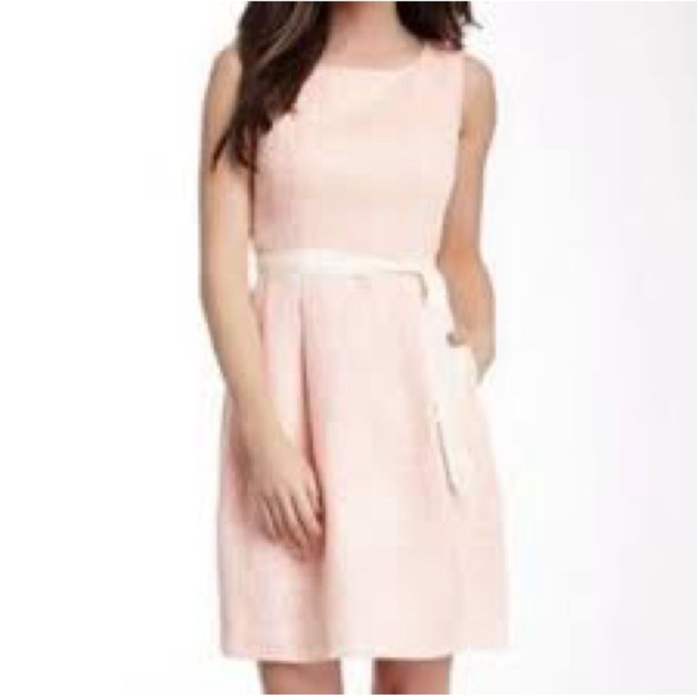 Womens Trina Turk Aime Sleeveless Tweed Shift Dress Orange Pink Salmon - Picture 2 of 13